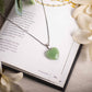 Green Jade Heart Pendant Necklace for Serenity