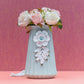 Tourqish Vase Pearl White Flower With Leaf
