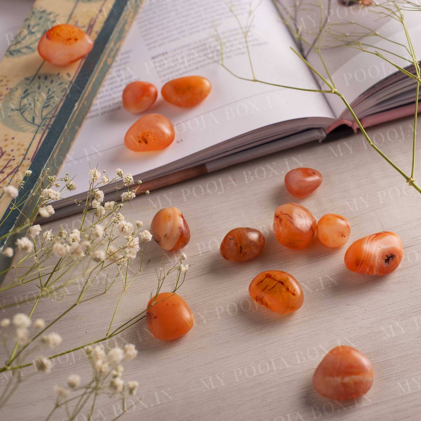 Carnelian Crystal Healing Tumble Stone Set