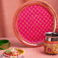 Precious Pink Karwa Chauth Thali Set