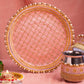 Classy Peach Beaded Karwa Chauth Thali Set
