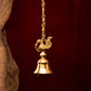 Antique Brass Hanging Peacock Bell