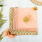 Ravishing Peach & Golden Thali Cover