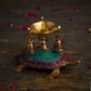 Brass Tortoise Diya with Hanging Bells