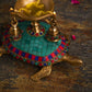 Brass Tortoise Diya with Hanging Bells