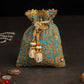 Cerulean Blue Embroidered Potli Bag