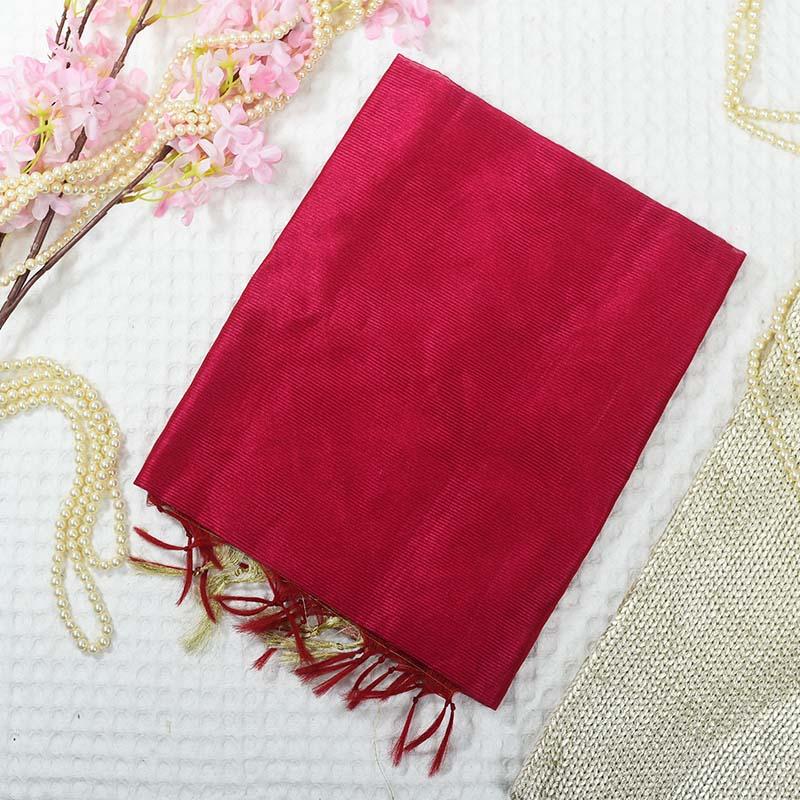 Beautiful Banarasi Silk Red Chunri