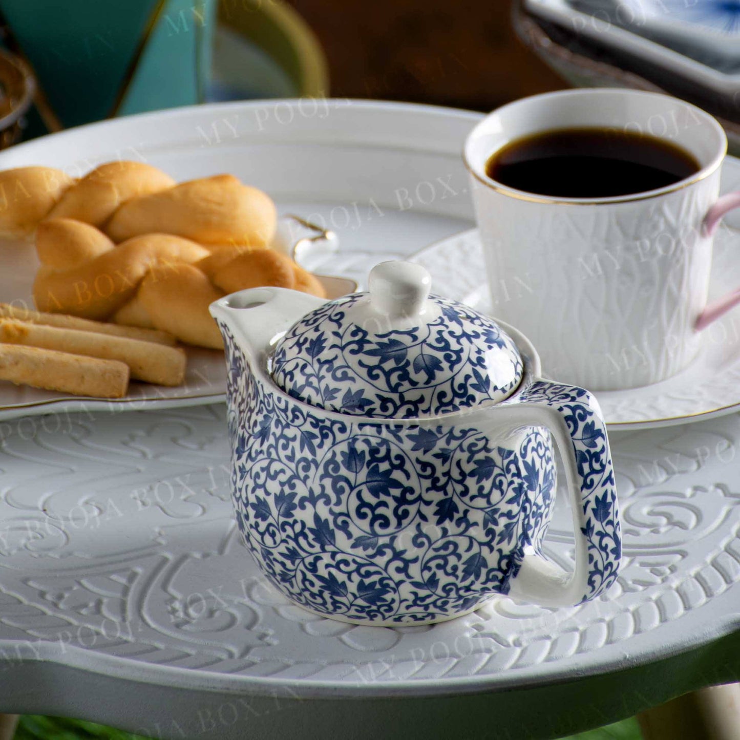 Round Printed Serving kettle