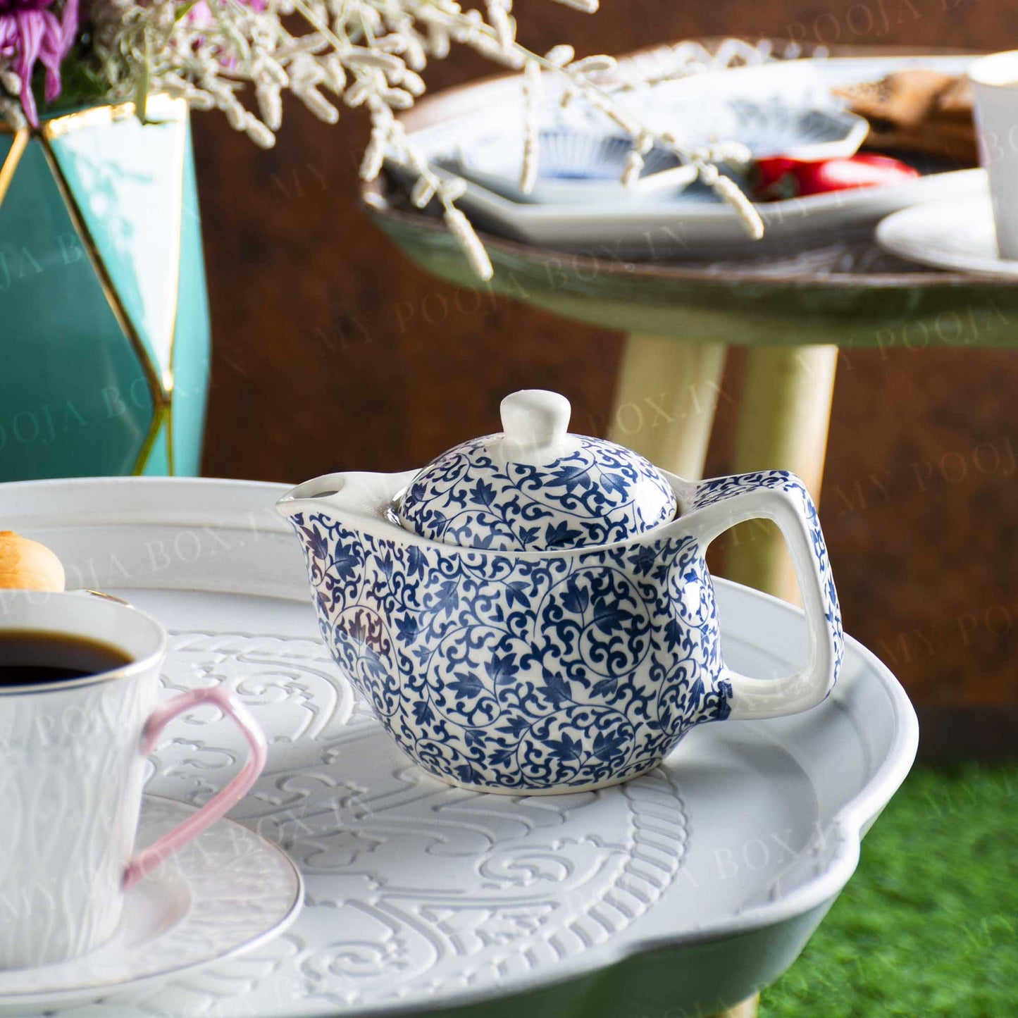 Round Printed Serving kettle