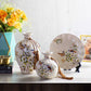 Ceramic White Vase and Plate Table Top Decor
