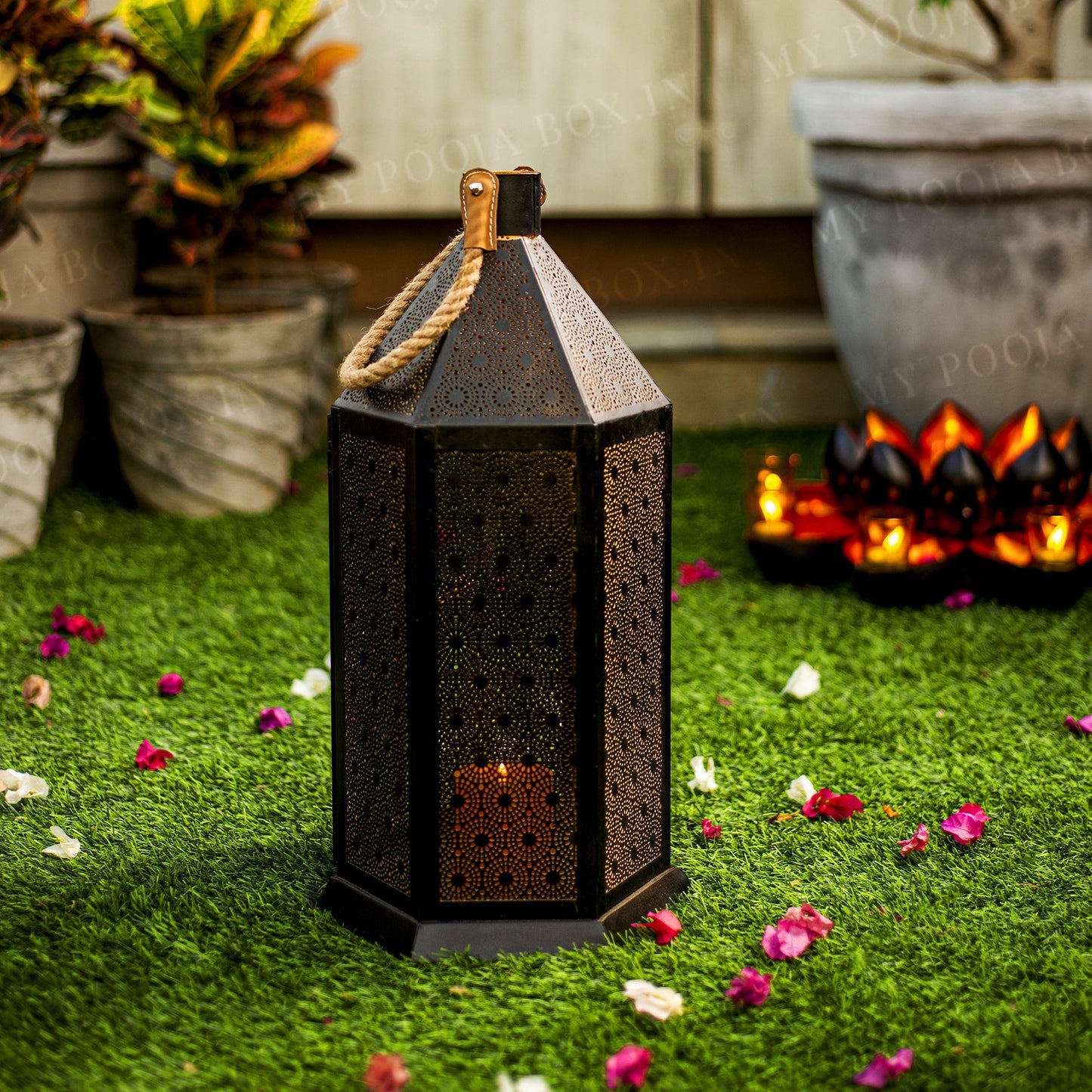 Riza Antique Hanging Lantern