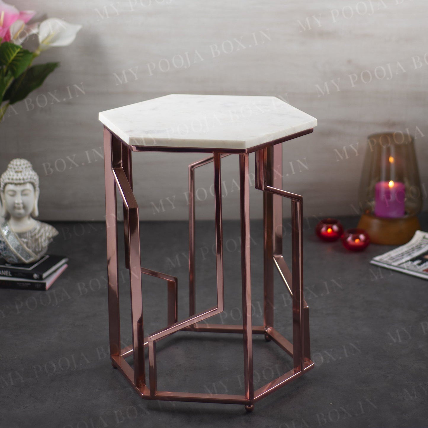 Marble Top Side Table