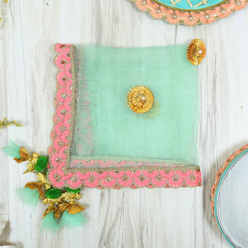 Mint & Pink Thali Cover