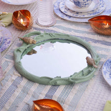 Charming Bird Glass Serving Tray