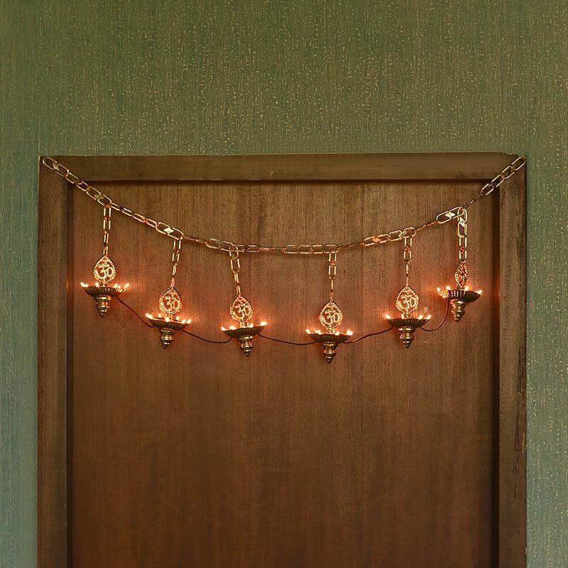 Bright Golden LED Door Bandhanwar Light