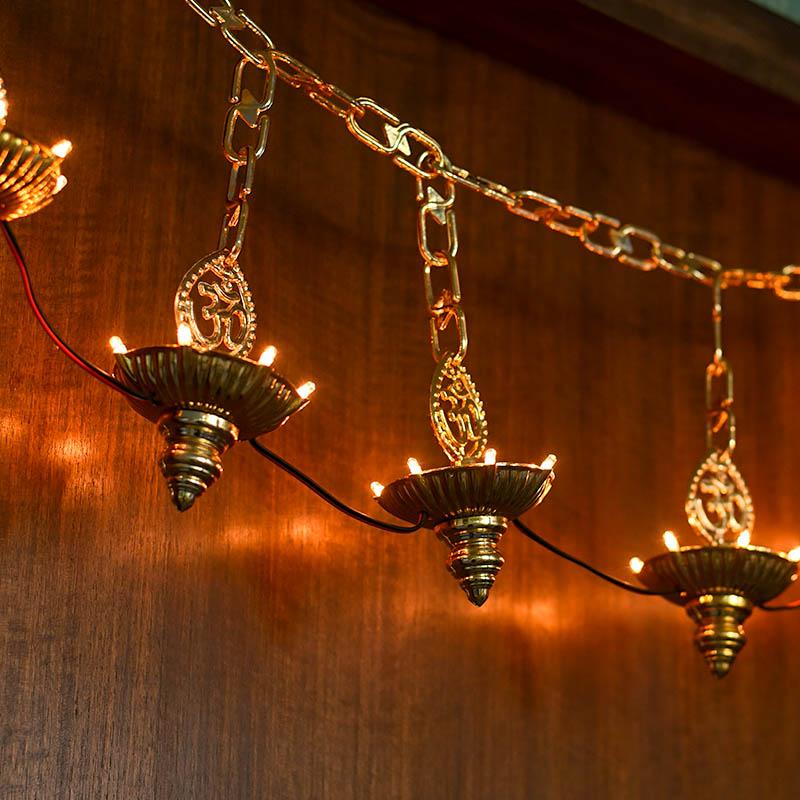 Bright Golden LED Door Bandhanwar Light