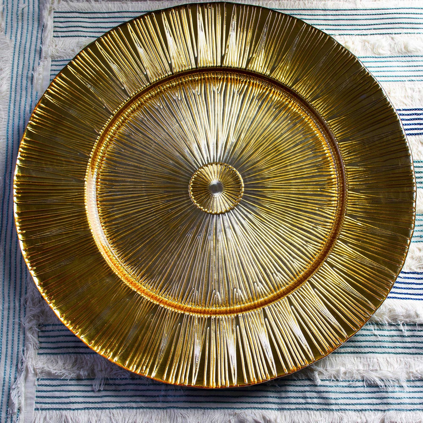 Radiant Golden Serving Plate