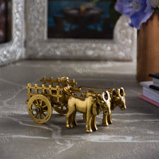 Handcrafted Brass Bullock Cart