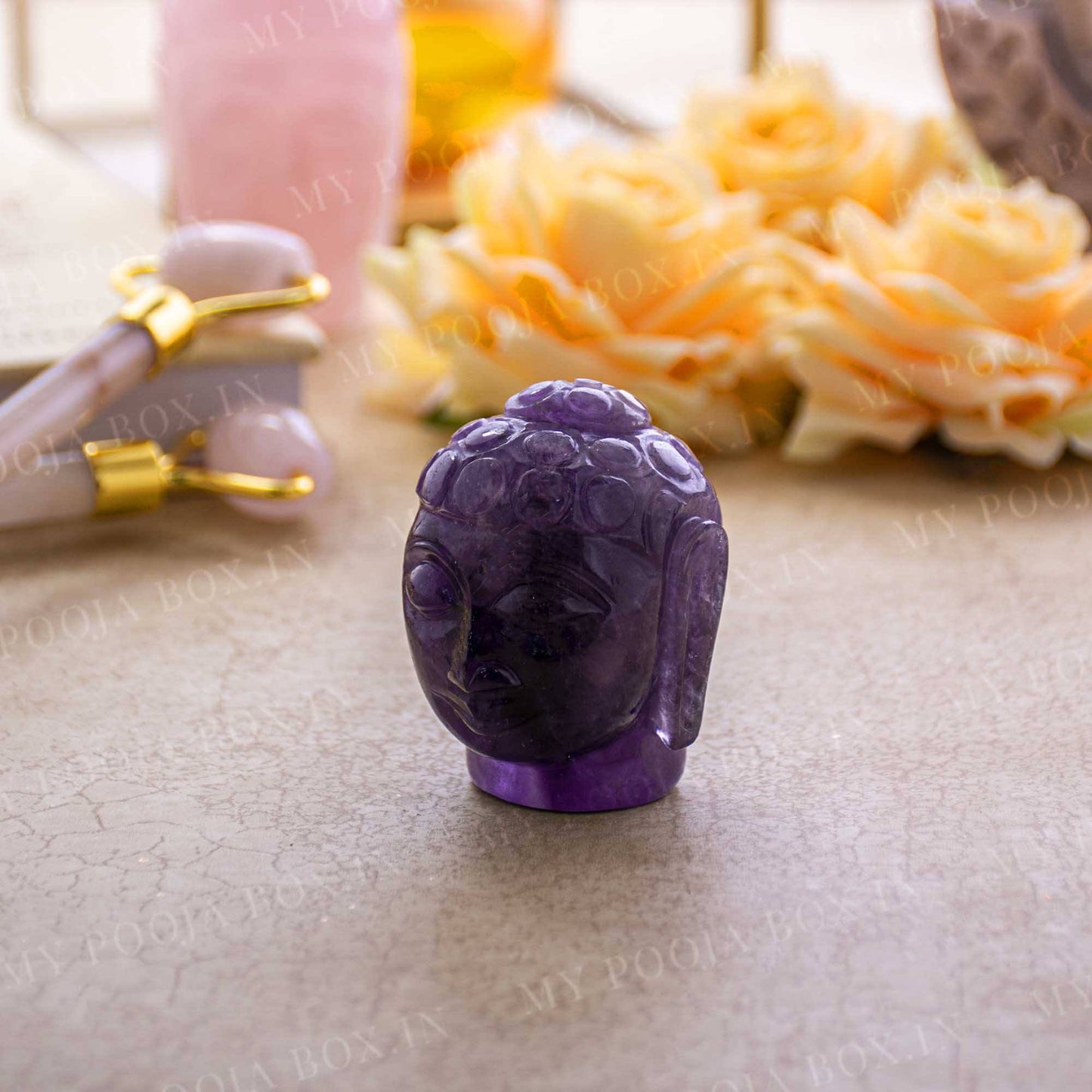 Amethyst Natural Crystal Buddha Head