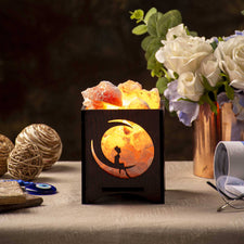 Sun & Moon Himalayan Salt Lamp Basket