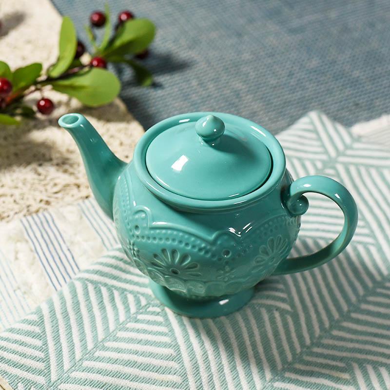 Turquoise Vintage Tea Pot