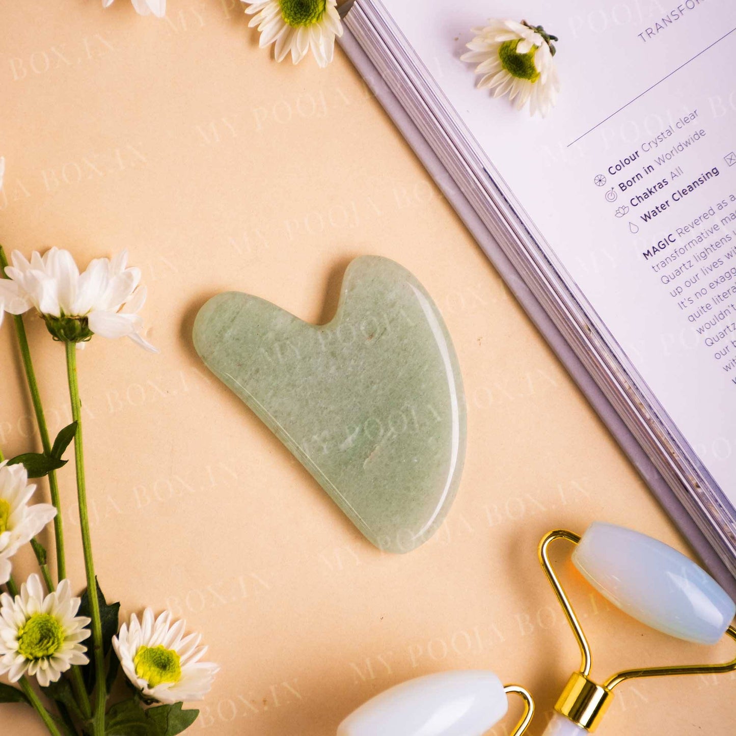 Natural Green Jade Gua Sha Facial Tool