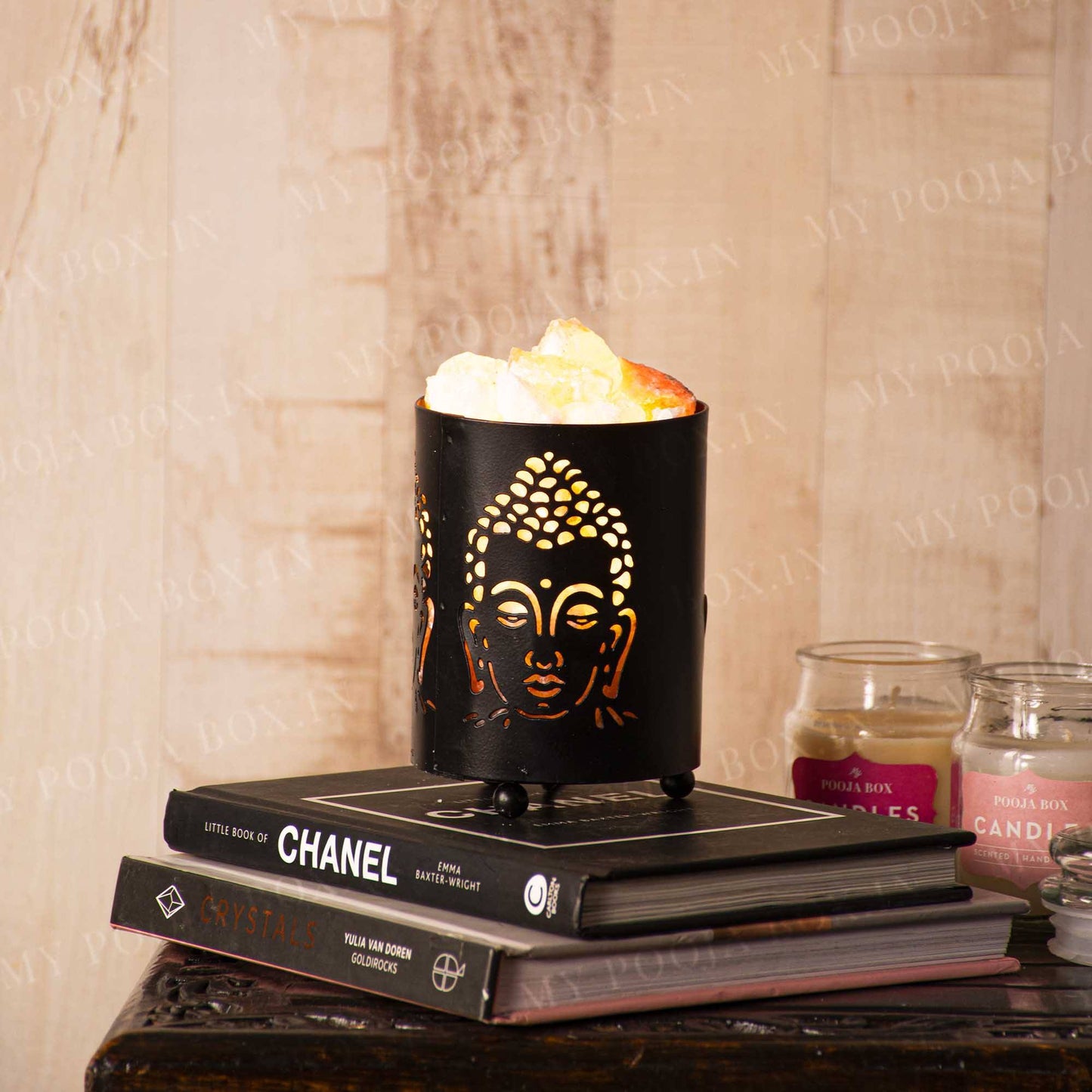 Mini Buddha Himalayan Salt Lamp Basket