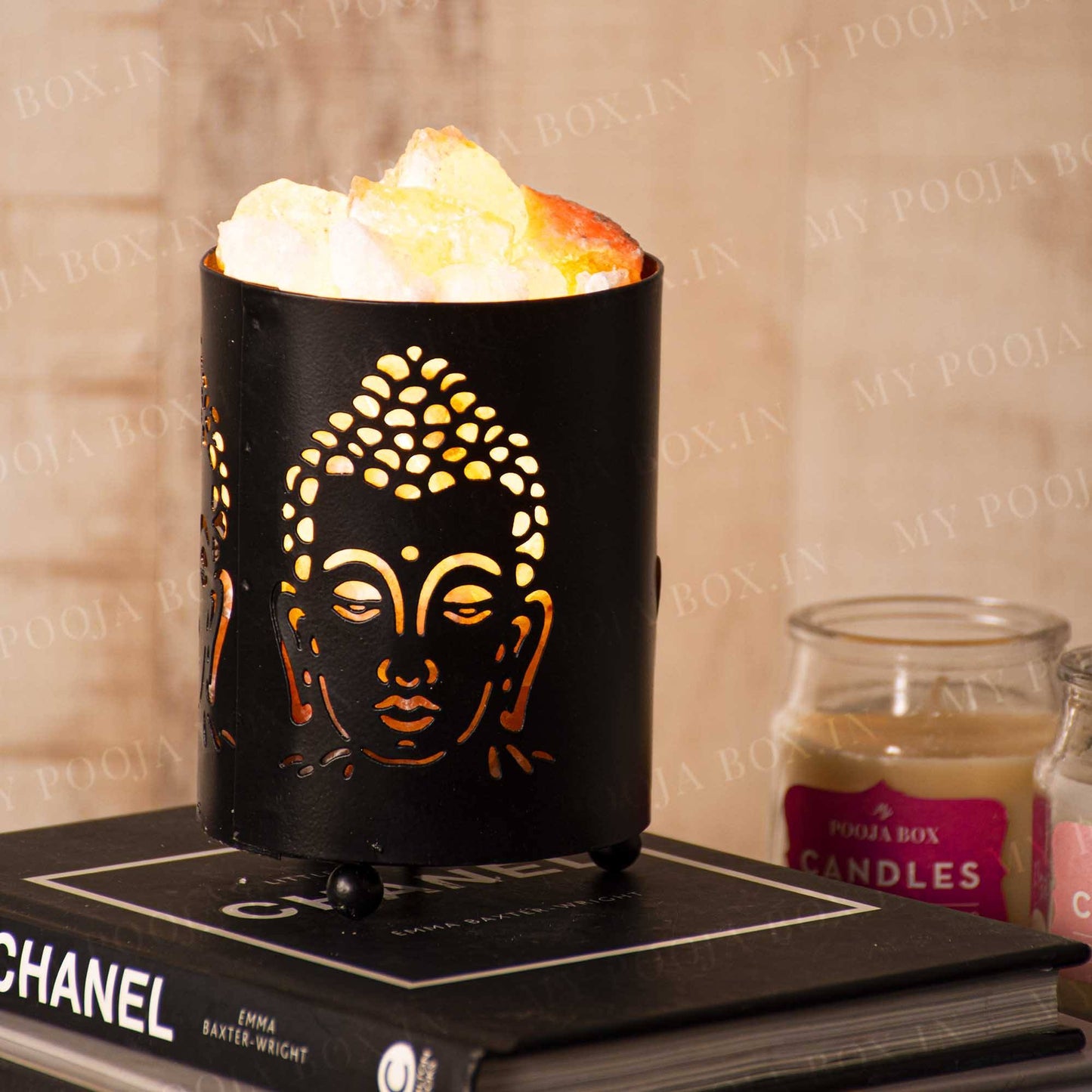 Mini Buddha Himalayan Salt Lamp Basket