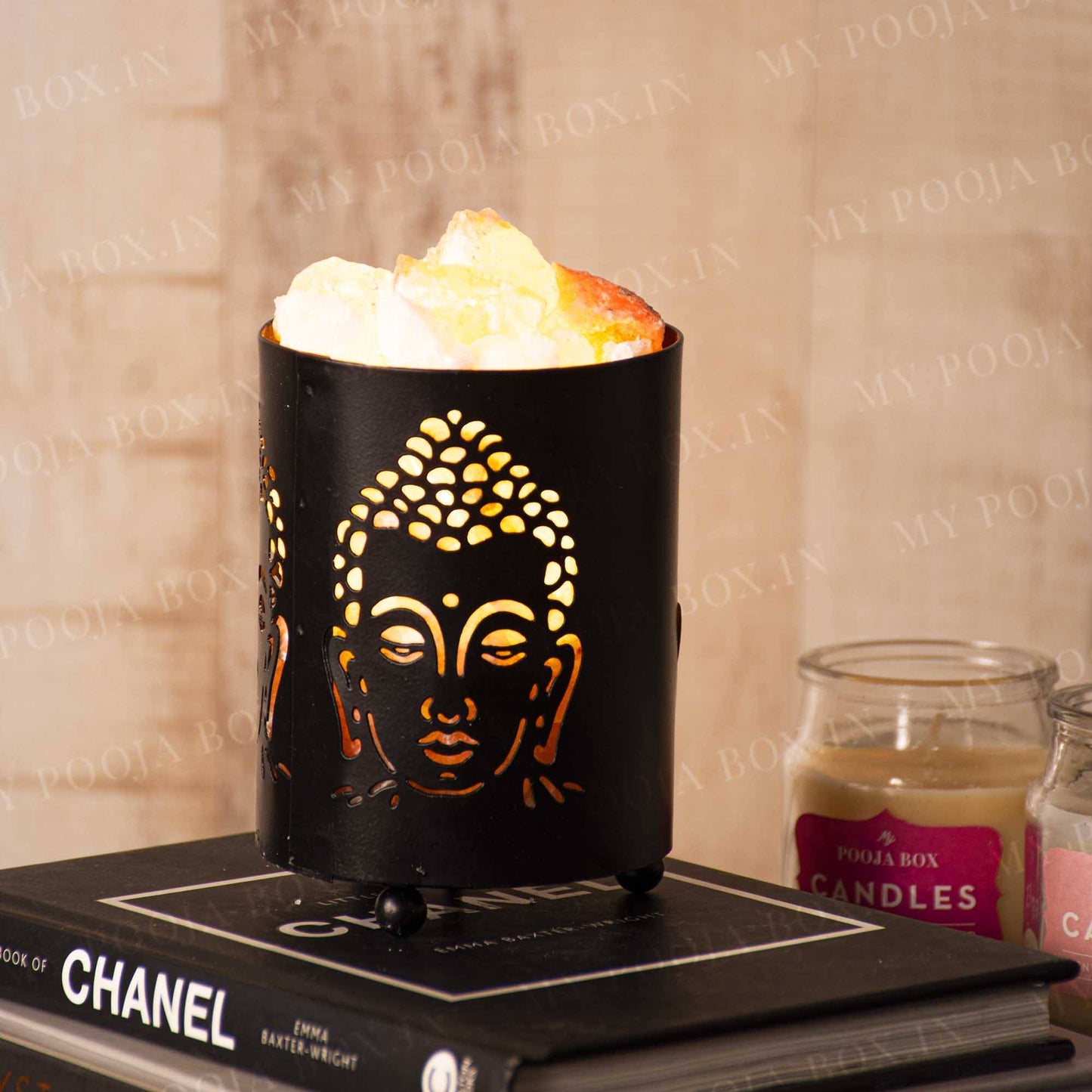 Mini Buddha Himalayan Salt Lamp Basket