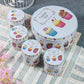 Flora Round Tin Case Set of 5