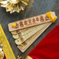 Vintage Handcrafted Palm Leaf Shri Ashta Laxmi Stotram Scroll