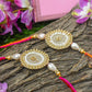 Fancy Sparkle Round Rakhi Set of 2