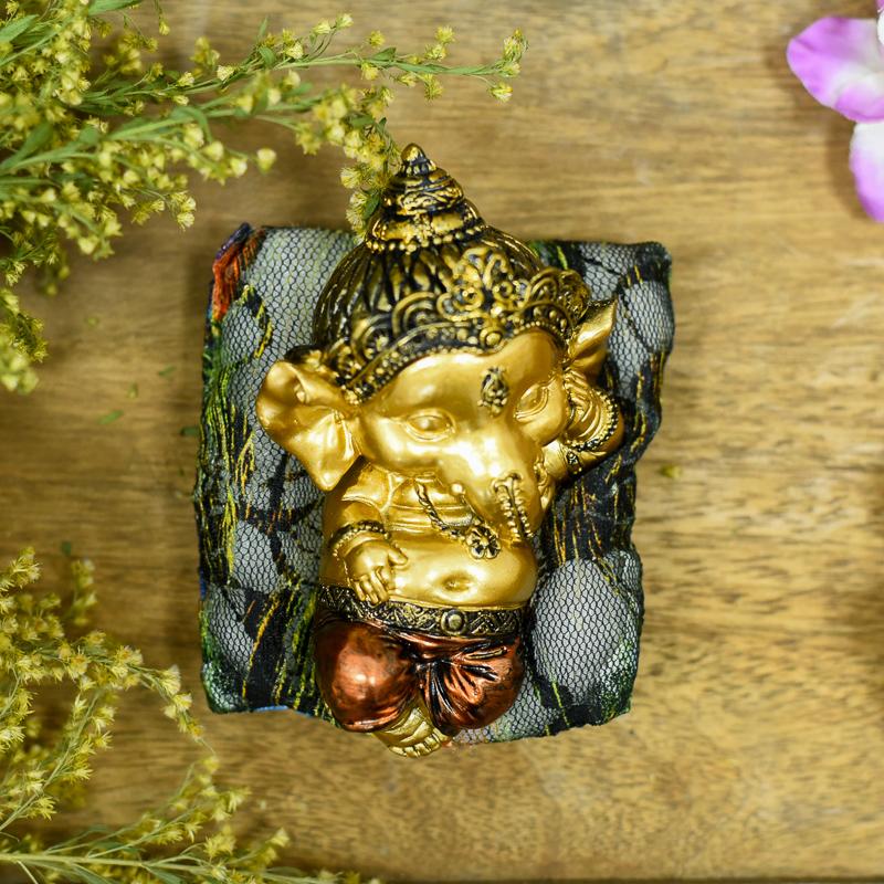 Cute Sleeping Ganesha On Cushion