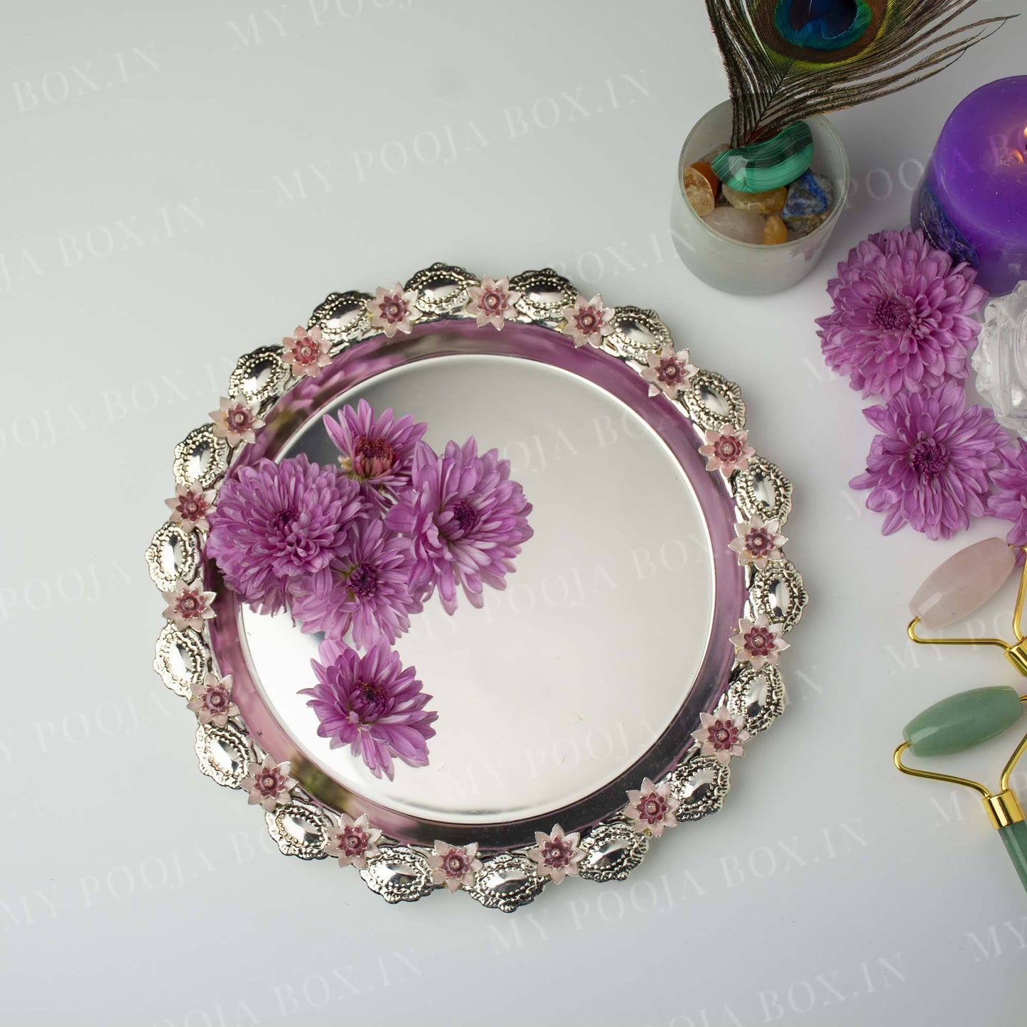 Embellish Rose Pooja Thali