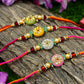 Stunning Round Kundan Rakhi Set of 4