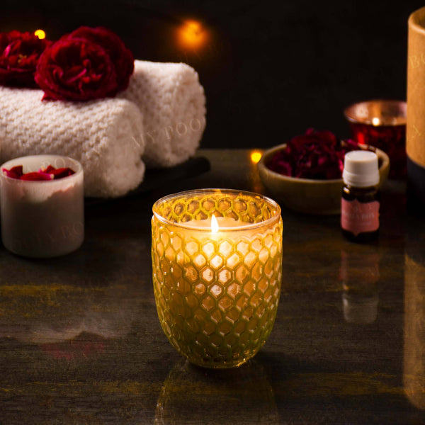 Honeycomb Sunrise Scented Candle Jar