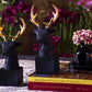 Antique Black Deer Figurine (Set of 2)