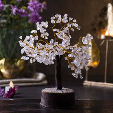 Clear Quartz Cleansing Crystal Stone Tree