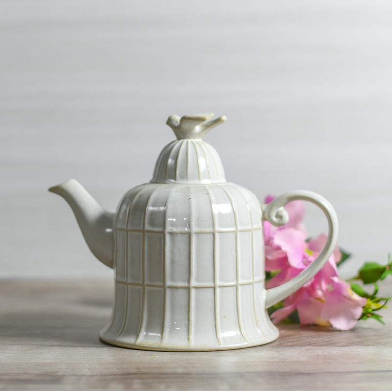 Vintage Bird Tea Pot
