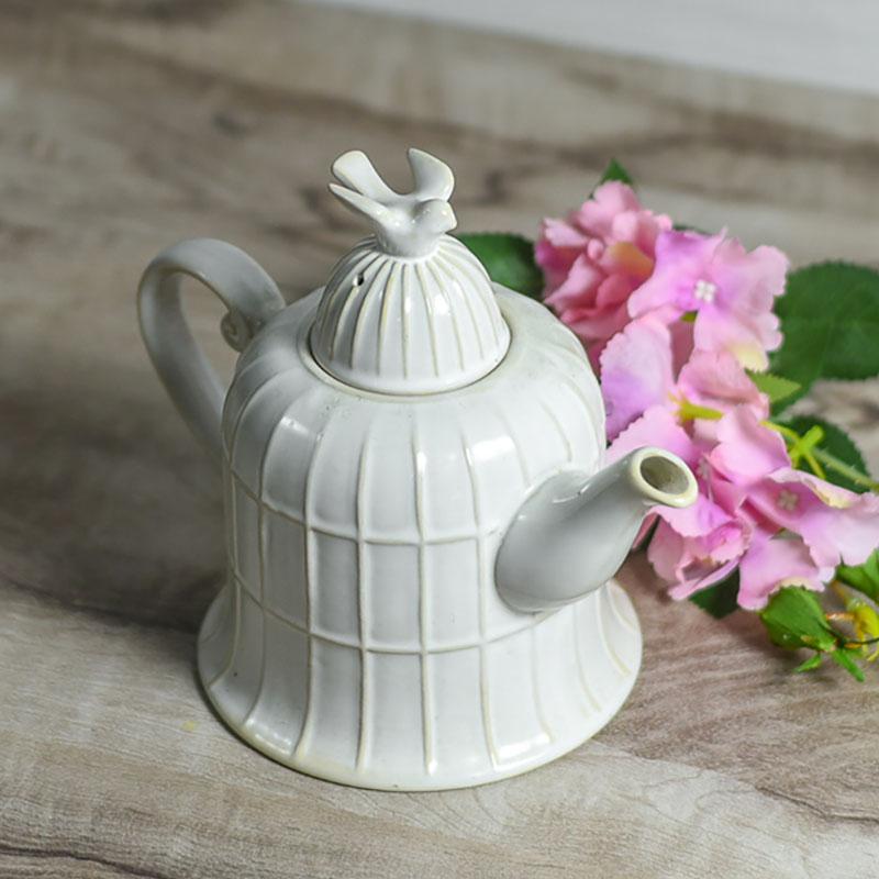 Vintage Bird Tea Pot