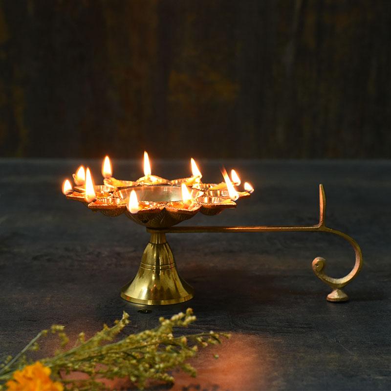 Antique Panchaarti Brass Diya