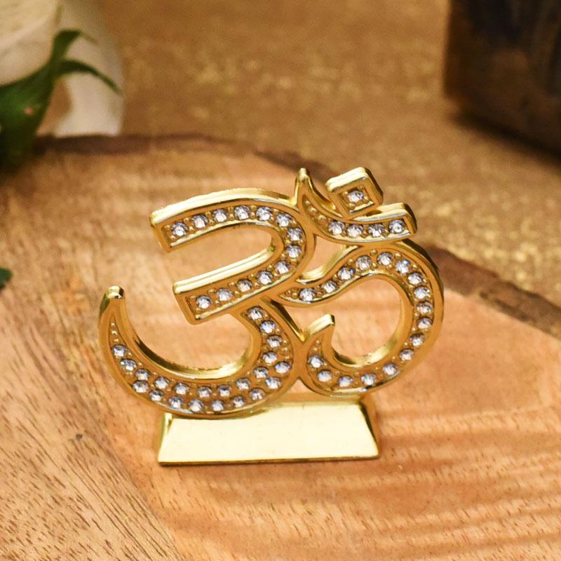 Auspicious OM Brass Showpiece