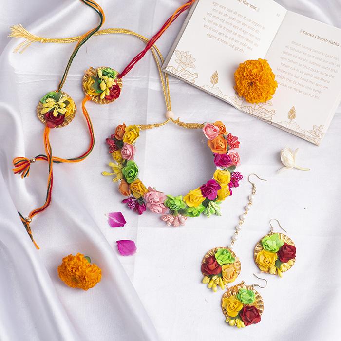 Elegant Multicolor Floral Jewellery