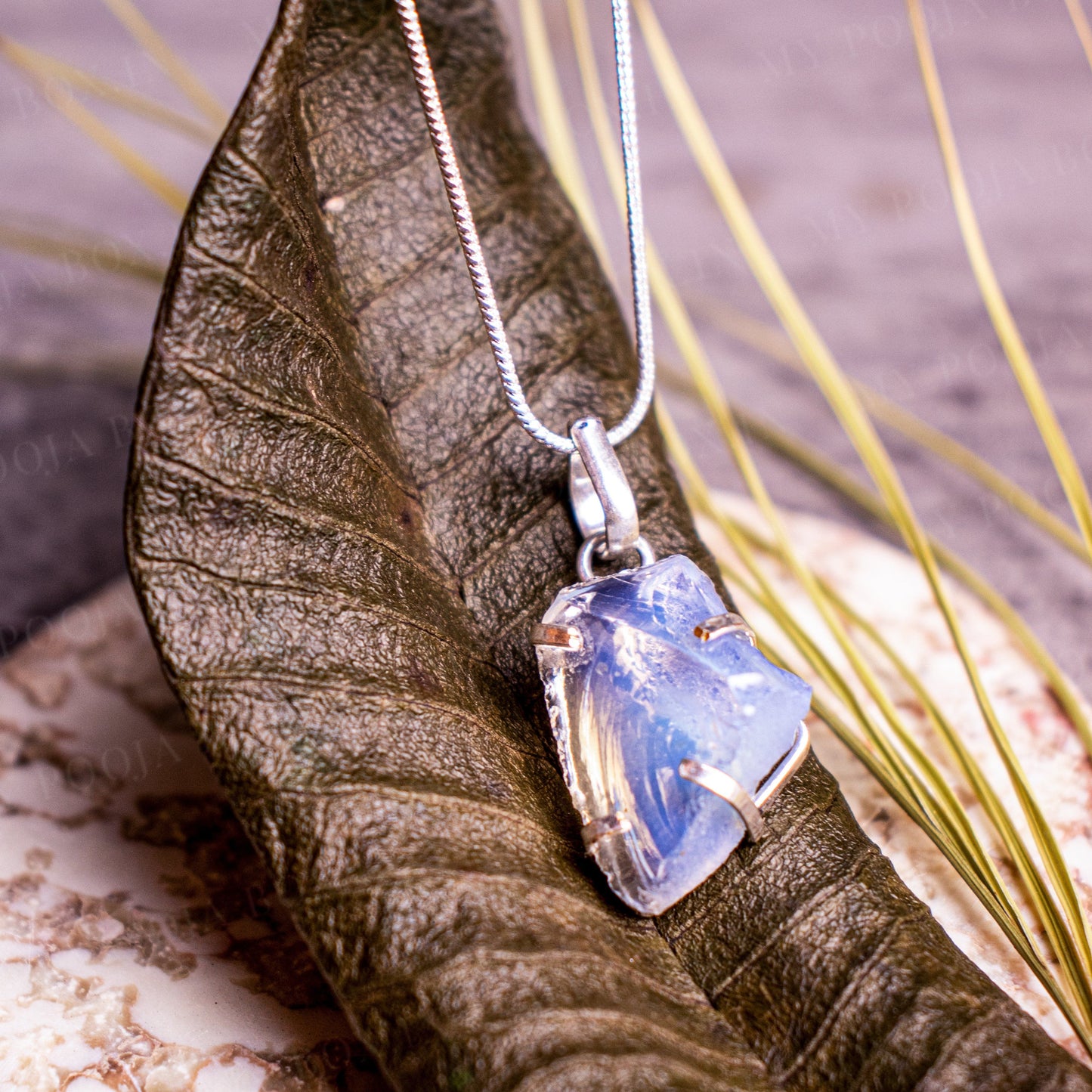 Sterling Silver Opal Crystal Pendant