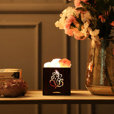 Ganesh Himalayan Salt Lamp Basket