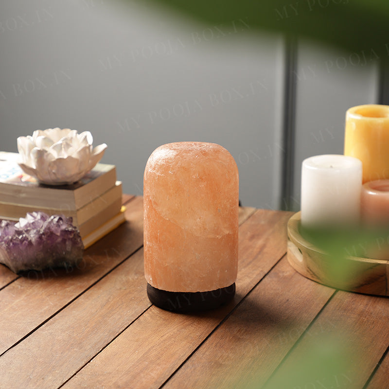 Himalayan Pink Salt Shivling Glow Lamp