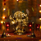 Antique Brass Panchmukhi Sitting Hanuman Idol