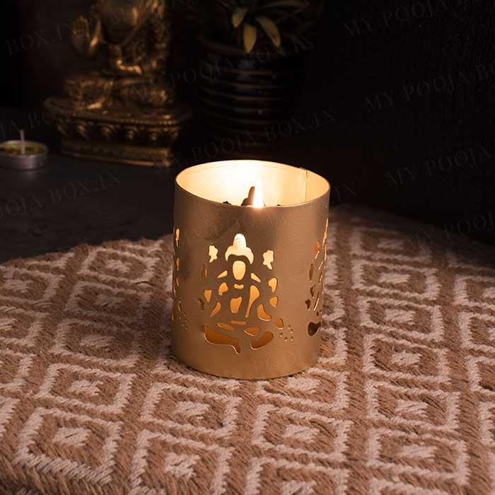 Divine Laxmi Ganesha T-light Holder