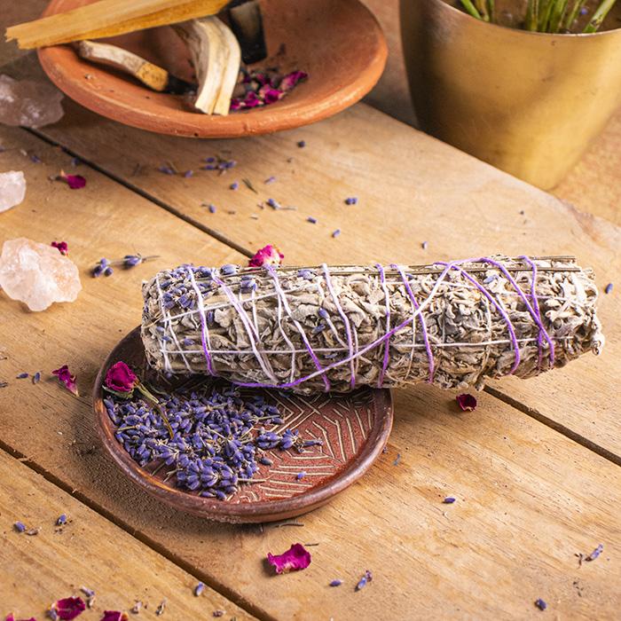 White Sage and Lavender Smudge Stick