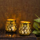 Floral Brass Finish T-light Holder